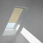 VELUX Verdunkelungsrollo Sandbeige gepunktet/Wei&szlig; 4579, P04,