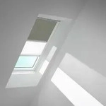 VELUX Verdunkelungsrollo Duo DFD Olivebeige gepunktet/Wei&szlig; 4575, PK06,