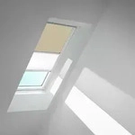 VELUX Verdunkelungsrollo Duo DFD Sandbeige gepunktet/Wei&szlig; 4579, F04,