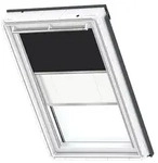 VELUX Verdunkelung Plus DFD Manuell Uni Schwarz/Wei&szlig; 3009, UK08,