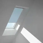 VELUX Verdunkelungsrollo Himmelblau 4576, SK10, GGU,Solar,VELUX,wei&szlig;e Schiene