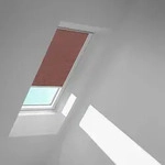 VELUX Rollo Rosenholz 4168, FK06, GGU,Manuell,VELUX,wei&szlig;e Schiene