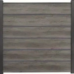 GroJa BasicLine Premium PVC-Steckzaun Sichtschutzzaun Monument Oak Sichtschutz