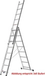HYMER 7004730, Hymer ALU-PRO Mehrzweckleiter dreiteilig Aluminium, 3x10 Sprossen