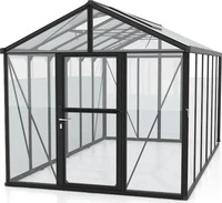 EPH 278125, EPH Vitavia Gew&auml;chshaus Zeus Tomatenhaus Schwarz Kombiverglasung,