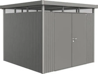 Biohort 88059, Biohort Ger&auml;tehaus HighLine quarzgrau-metallic, Doppelt&uuml;r, H4