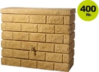 GRAF 326132, GRAF Regentonne Rocky, Wandtank, sandstone Regenwassertank beige
