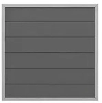 TraumGarten Sichtschutzzaun DESIGN WPC ALU Anthrazit/Silber Sichtschutz Lamellenzaun,