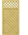 TraumGarten Sichtschutzzaun GADA Holz mit Gitter Sichtschutz Lamellenzaun, 89x179 cm