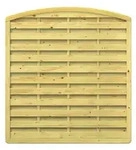 TraumGarten Sichtschutzzaun Holz XL Rundbogen Sichtschutz Lamellenzaun, 179x179...