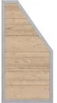 TraumGarten Sichtschutzzaun DESIGN WPC ALU Anschluss Sand/Silber Sichtschutz