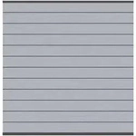 TraumGarten Sichtschutzzaun SYSTEM WPC CLASSIC Zaunfeld-Set Grau Sichtschutz