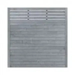 TraumGarten Sichtschutzzaun Holz NEO DESIGN Grau Gitter Sichtschutz Lamellenzaun,