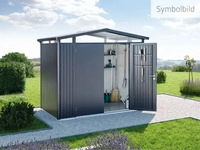 Biohort 14020, Biohort Ger&auml;tehaus Panorama dunkelgrau-metallic Ger&auml;teschuppen,
