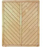 T&J Sichtschutzzaun CLASSIC Diagonal Sichtschutz Lamellenzaun, 150x180 cm