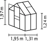 EPH 40001563, EPH Vitavia Gew&auml;chshaus Venus Tomatenhaus Schwarz, 4 mm, 131x195x197