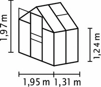 EPH 40001565, EPH Vitavia Gew&auml;chshaus Venus Tomatenhaus Schwarz, 3 mm, 131x195x197