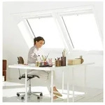 VELUX Dachfenster Lichtl&ouml;sung DUO Kunststoff THERMO wei&szlig; Fenster, 66x140 cm...