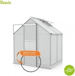 EPH 282004, EPH Vitavia Gew&auml;chshaus Apollo Tomatenhaus Silber, 4 mm, 137x195x207 cm