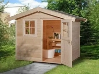 WEKA 123.3030.40001, weka Gartenhaus Blackmount 123 naturbelassen Gartenh&uuml;tte,