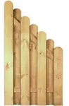 T&J Sichtschutzzaun DAAN Abschluss 90x160/90 cm Sichtschutz Bohlenzaun