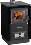 Justus 1862 11, Justus K&uuml;chenofen Festbrennstoffherd Rustico 50 2.0, Schwarz beige
