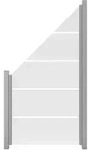 GroJa Ambiente Glas-Sichtschutz Blockstreifen Anschluss Sichtschutz, Rechts