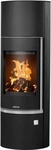 Justus 5693 10, Justus Kaminofen Faro W+ 2.0 mit Speicherstein, Stahl, Schwarz,Stahl