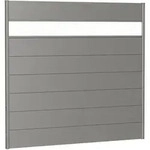 Biohort Sichtschutzzaun Wandpaneel mit Acrylglas quarzgrau-metallic Sichtschutz