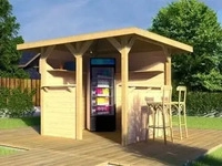 WEKA 657.3535.00.02, weka Holzpavillon Gartenlaube 657 Pavillon, mit Tresen &