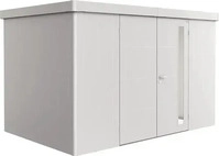 Biohort 82048, Biohort Ger&auml;tehaus Neo silber-metallic Ger&auml;teschuppen, Doppelt&uuml;r,