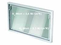 ACO Nebenraumfenster Kippfenster Einfachglas ESG, Einfachglas ESG, 50x50 cm