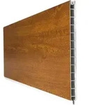 GroJa BasicLine PVC-Steckzaun Sichtschutzzaun Golden Oak Einzelprofil Sichtschutz