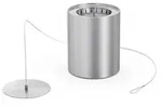 Bio-Burner mit Eco Ring und L&ouml;schdeckel h&ouml;fats Edelstahl silberfarben poliert,