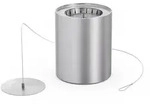 Bio-Burner mit Eco Ring und L&ouml;schdeckel h&ouml;fats Edelstahl silberfarben poliert,