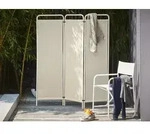 Paravent Fiam Fiam taupe grau, Designer Francesco Favagrossa, 154x163 cm