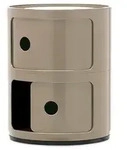 Kartell Container Componibili taupe braun, Designer Anna Castelli Ferrieri, 40 cm