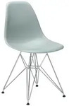 Vitra Stuhl Eames Plastic Side Chair RE 46.5x83x55 cm hellgrau, Gestell: verchromt,