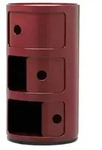 Kartell Container Componibili bordeaux rot, Designer Anna Castelli Ferrieri, 58.5 cm