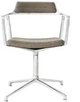 Drehstuhl Vipp 452 Vipp Bezug Stoff Dark Sand braun, Designer Vipp Design,