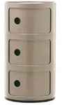 Kartell Container Componibili taupe grau, Designer Anna Castelli Ferrieri, 58.5 cm