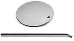 Tisch f&uuml;r Triple h&ouml;fats Edelstahl geb&uuml;rstet silber, Designer Thomas Kaiser,