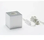 Tischleuchte Cubic sompex Aluminium matt grau, 8x8x8 cm