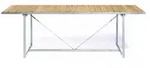 Jan Kurtz M&ouml;bel Tisch Jever Teak braun, Designer Marcus Hofbauer, 220x74x70 cm