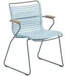 Armlehnstuhl Click Houe Lamellen hellblau, Designer Henrik Pedersen, 60x82x55 cm