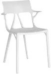 Kartell Stuhl A.I. Kunststoff wei&szlig;, Designer Philippe Starck, 55x80x55 cm