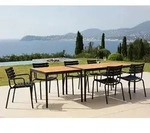 Outdoortisch Four Houe Tischplatte Bambus braun, Designer Henrik Pedersen, 160x75x90