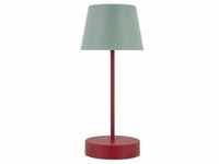 LED-Tischleuchte Oscar cozy (rot, Leuchtenschirm grau), Designer Remember, 33.5 cm