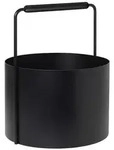 Holzkorb Ashi Blomus Stahl schwarz pulverbeschichtet, Designer Kaschkasch, 45.2 cm