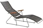 Sunlounger Click Houe Lamellen schwarz, Designer Henrik Pedersen, 64x90 cm